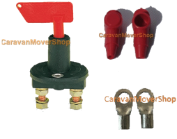 CaravanMoverShop  Interrupteur coupe-batteriecomplet avec cle, Seal et Cosse de câble