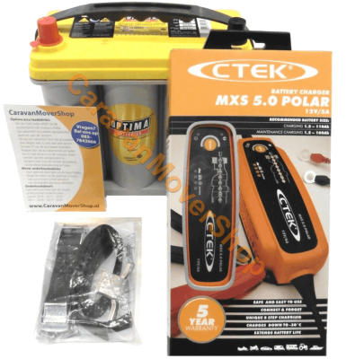 CaravanMoverShop Upgrade set 1; Yellow Top YT S 2.7 Ctek XS5.0 Polar systeme de fixation et devis de