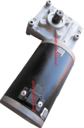 PowrMover P0355210000  Moteur  avec boite de vitesse droite (3,80 kg)<BR>pour 1XL, Kompact, 1XL automaat 